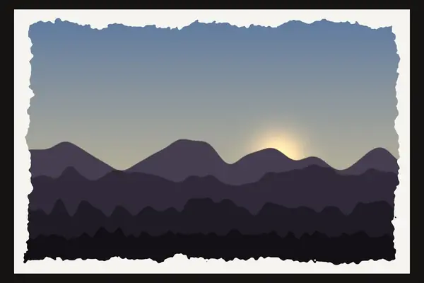 Rough edge border, white overlay preview