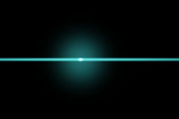 Teal anamorphic flare streak overlay preview