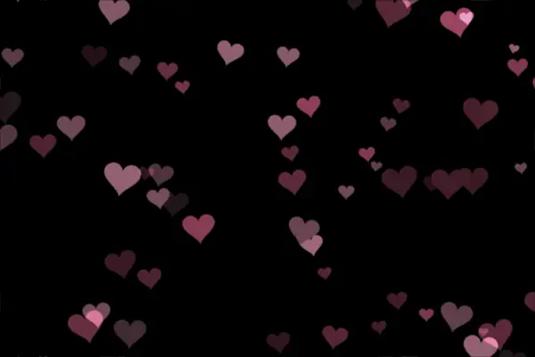 Pink heart bokeh overlay preview