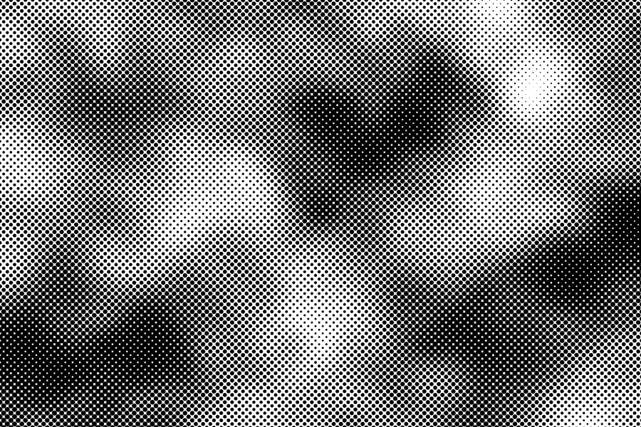 Dot halftone, organic noise overlay preview